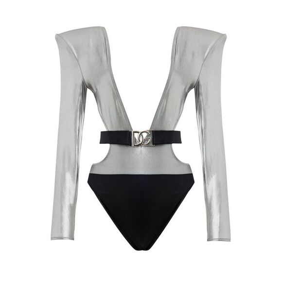 Dolce & Gabbana Other - Dolce & Gabbana Gray Viscose One-Piece Women's Swimsuit